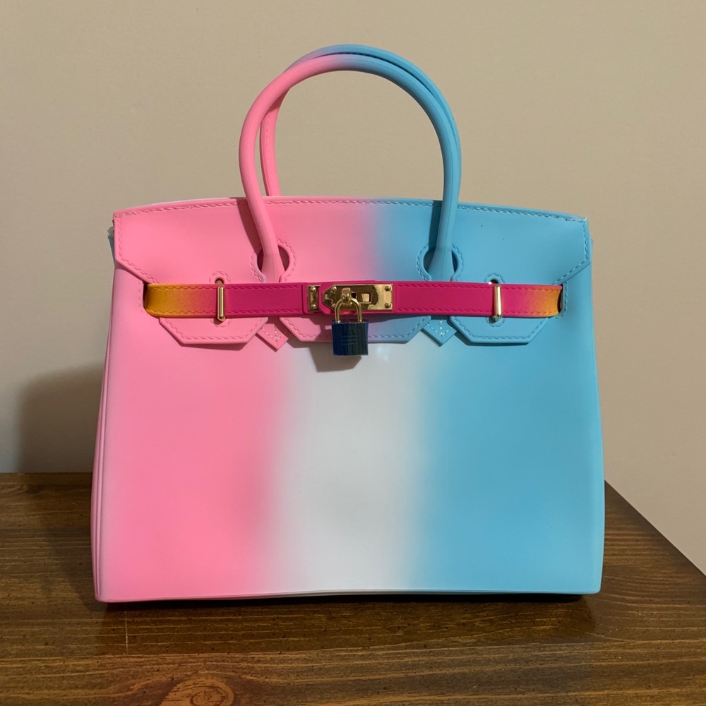 Hand painted PVC purse brand new